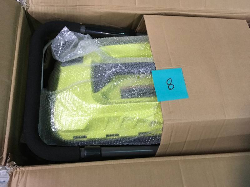 lot 8 image: Ryobi 13 in. 11 Amp Corded Electric Walk Behind Push Mower not used