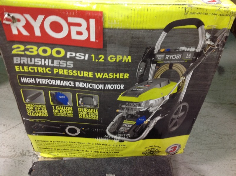 lot 105 image: RYOBI 2,300 PSI 1.2 GPM High Performance Electric Pressure Washer in good conditions