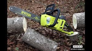 lot 108 image: RYOBI 14 in. 40-Volt Brushless Lithium-Ion Cordless Chainsaw Battery and Charger Not Included in working conditions