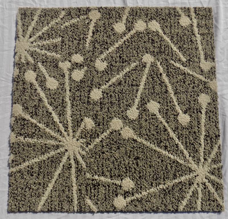 (16 never use squares) Flor� Mod Cafe - Dark to Mid Gray & Cream - Mid Century Modern