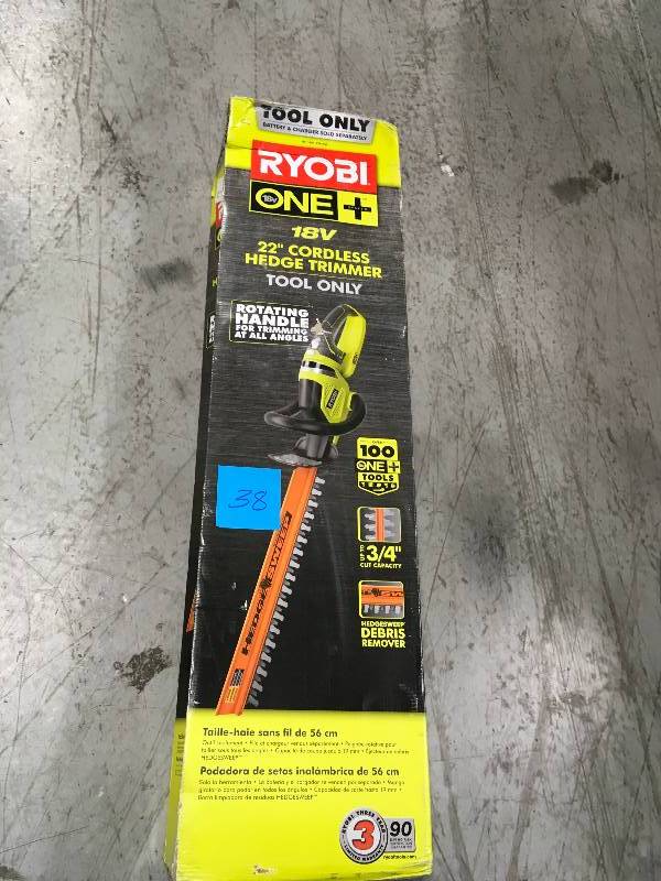 Ryobi 18V 22 Cordless Hedge Trimmer in good condition