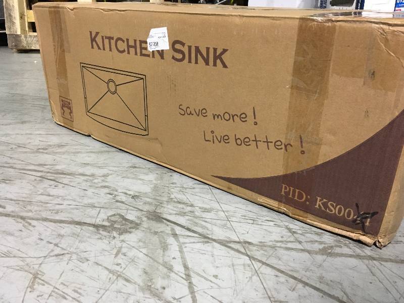 Golden Vantage Farmhouse Apron Front Stainless Steel 33 in. x 20 in. x 9 in. Single Bowl Kitchen Sink in Brushed Finish not used