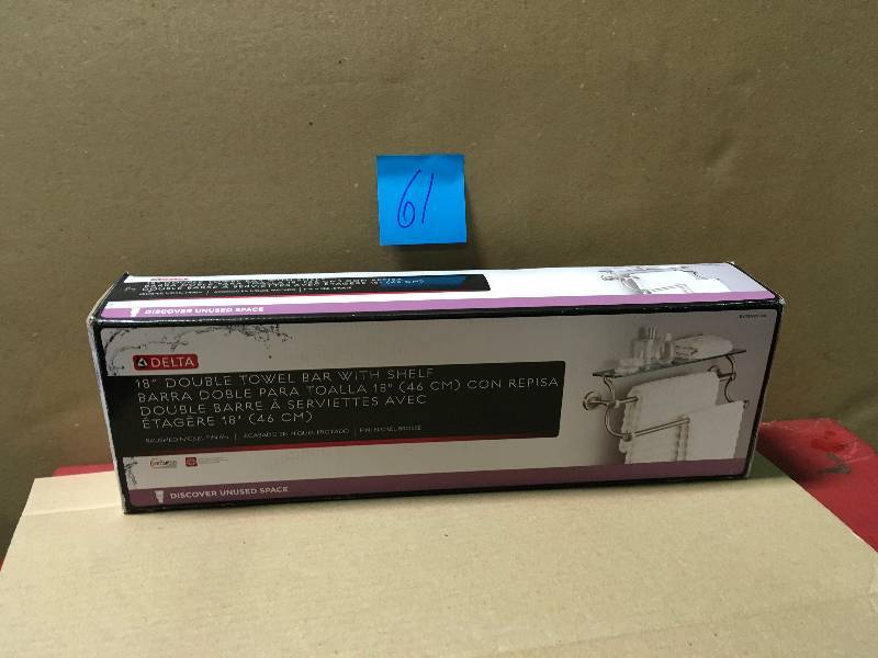 Delta 18 in Double Towel Bar with Shelf