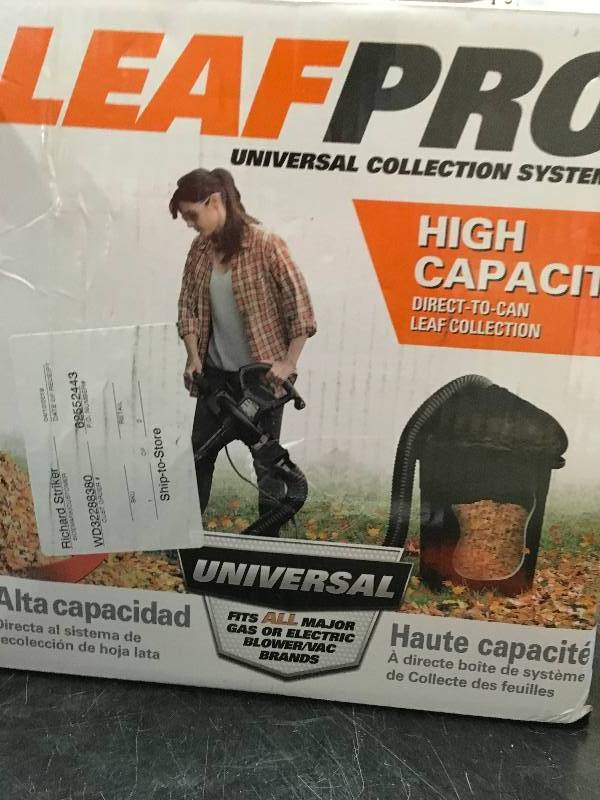 Work Leaf Pro High Capacity Universal Leaf Collection System in good condition