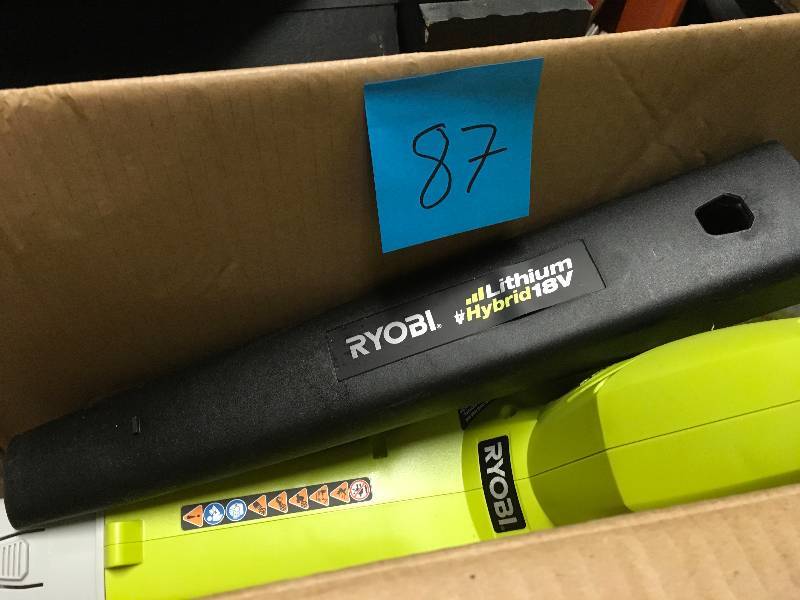 Ryobi ONE 150 MPH 200 CFM 18-Volt Lithium-Ion Hybrid Leaf BlowerSweeper - Battery and Charger Not Included not used