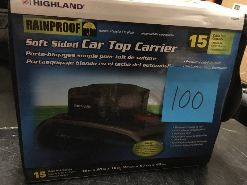 Highland Rainproff Soft Sided Car Top Carrier not used