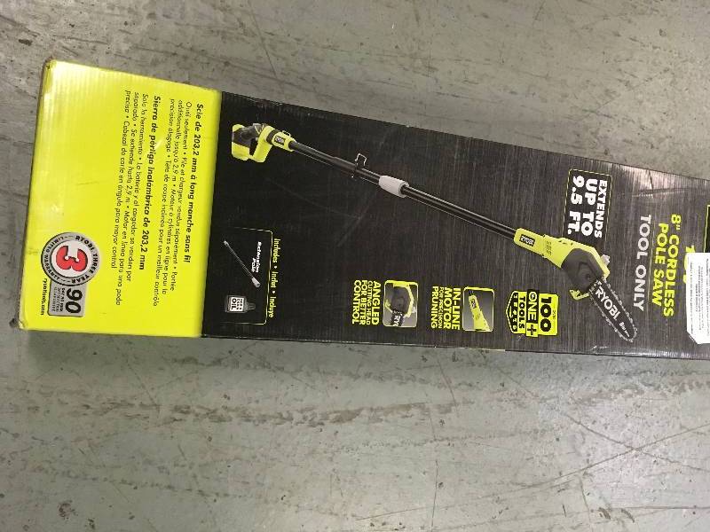 Ryobi ONE 8 in. 18-Volt Lithium-Ion Cordless Pole Saw 1.3 Ah Battery and Charger Included  in good working condition