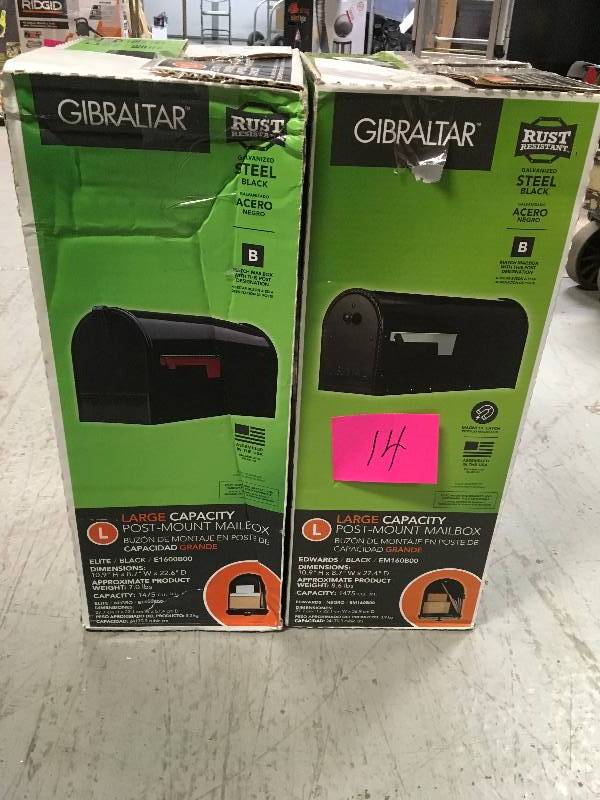 Lot of 2 Gibraltar Heavy Duty  Capacity Mailboxes