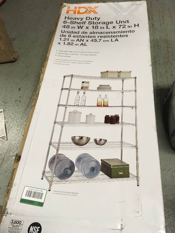 HDX 6 Shelf Storage Unit not used