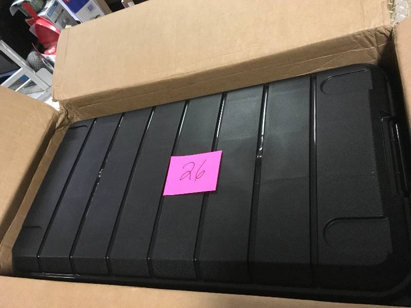 Iris 82 Qt. Remington Weathertight Store-It-All Storage Bin in Black (4-Pack) not used
