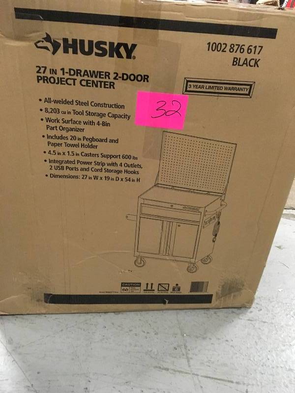 Husky 27 in1 Drawer 2 door Project Center not used