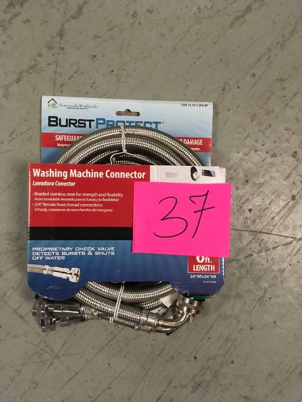 Washing Machine Water Hose 2 Pack Hoses Set Stainless Steel Part Supply Line New