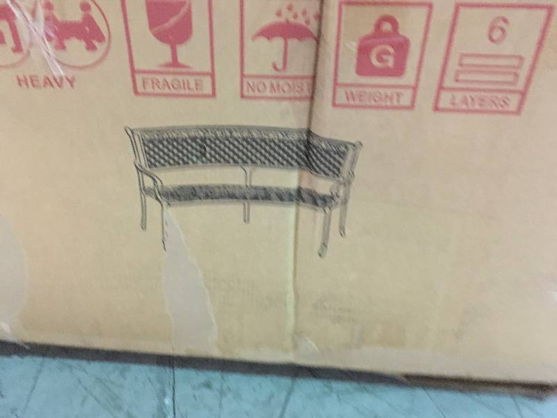 Noble House Shiny Copper Cast Outdoor Bench not used