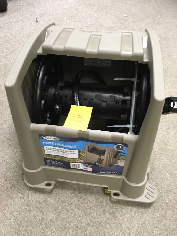lot 13 image: Suncast Hideaway Hose, Light Taupe not used
