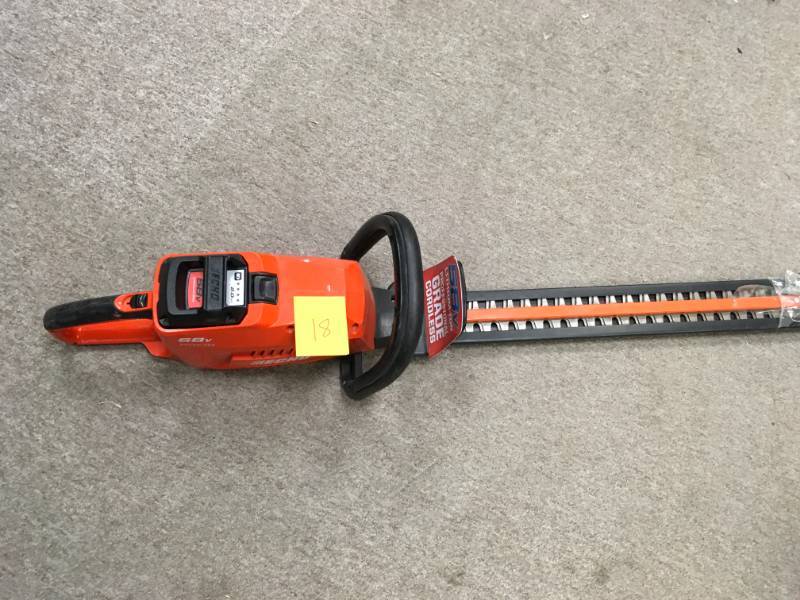 lot 18 image: ECHO Hedge Trimmer - 2.0 Ah Battery  Included-CHT-58V2AH - Charger not included in good condition