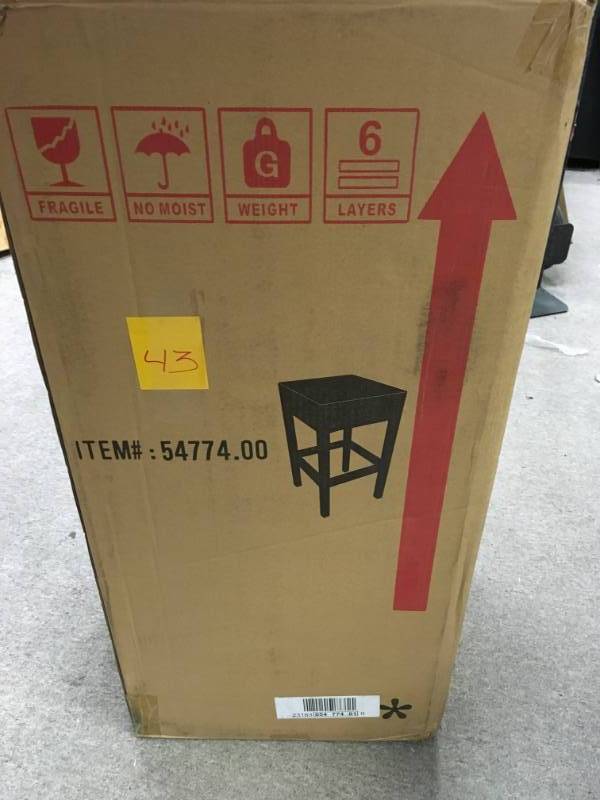 lot 43 image: Noble House Yvonne Backless Wicker Outdoor Bar Stool (2-Pack) not used