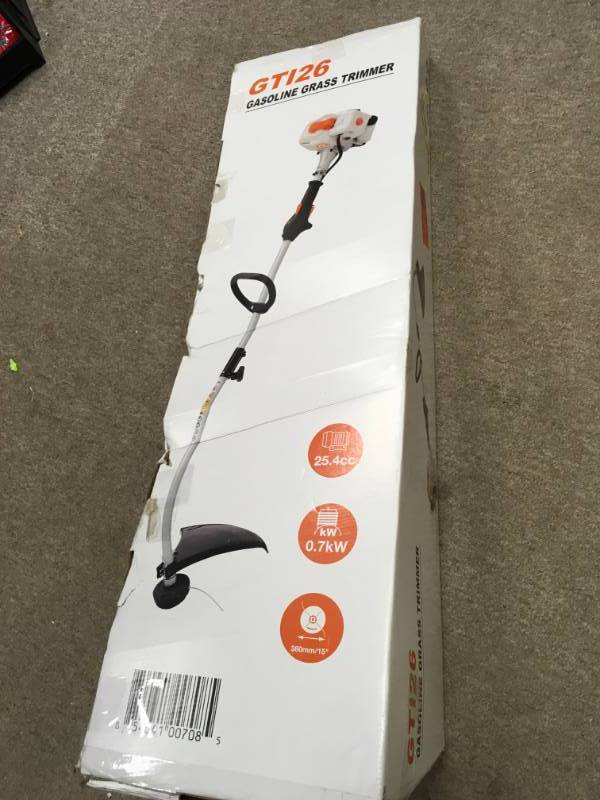 lot 57 image: GTI126 2-Cycle 26 cc Curved Shaft Gas String Trimmer and Brush Cutter in good condition