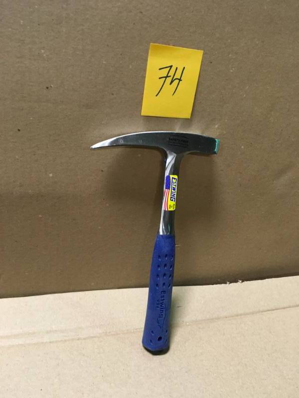 lot 74 image: Estwing safe-t-shaped hammer
