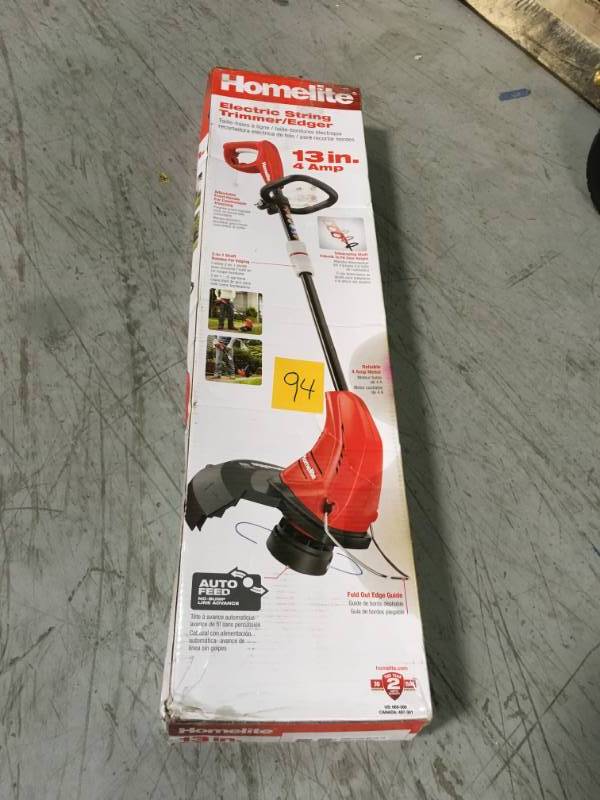 lot 94 image: Homelite Electric String Trimmer Edger in good condition