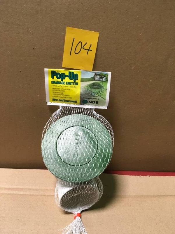 lot 104 image: Pop Up Drainage Emitter not used