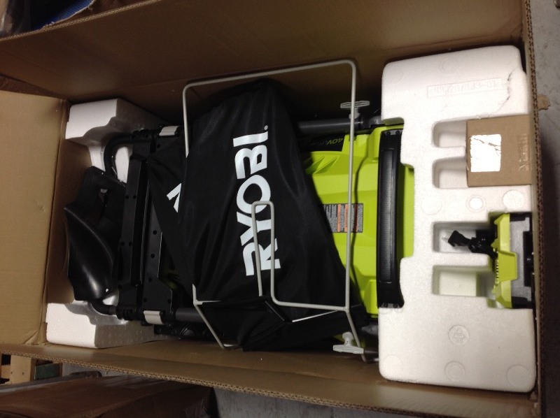 lot 109 image: Ryobi 20 in. 40-Volt Brushless Lithium-Ion Cordless Battery Walk Behind Push Lawn Mower 5.0 Ah BatteryCharger Included