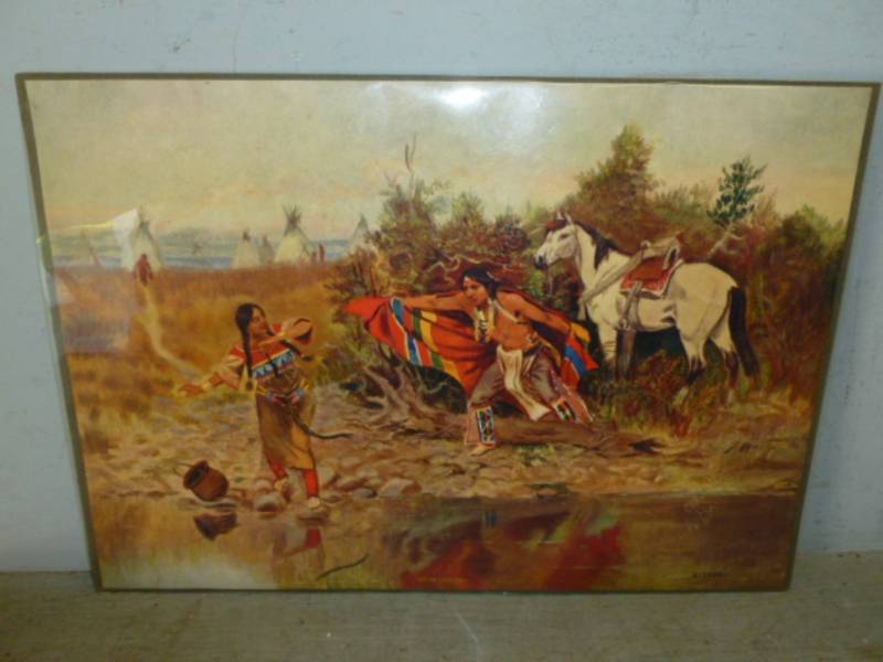 Vintage C.M Russel Print