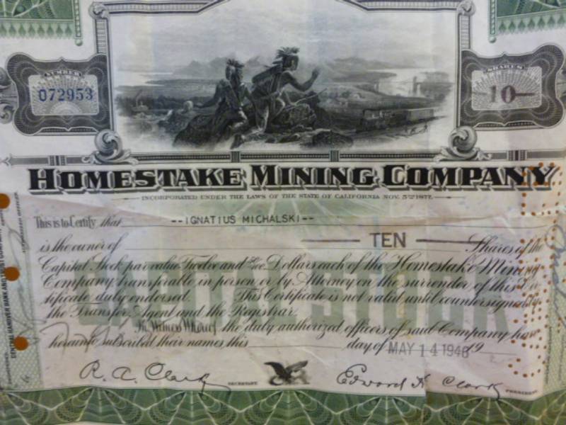 Vintage Stock Certificate
