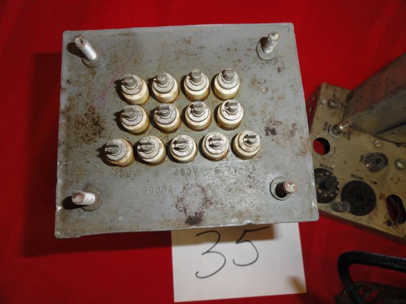 lot 35 image: Radio Section, Transformer and Insulator