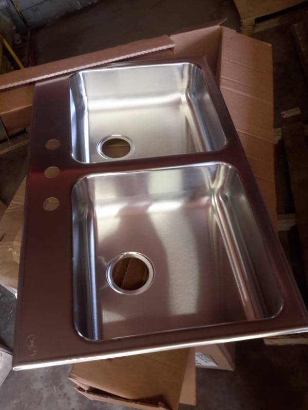 lot 97 image: Double Stainless steel Sink