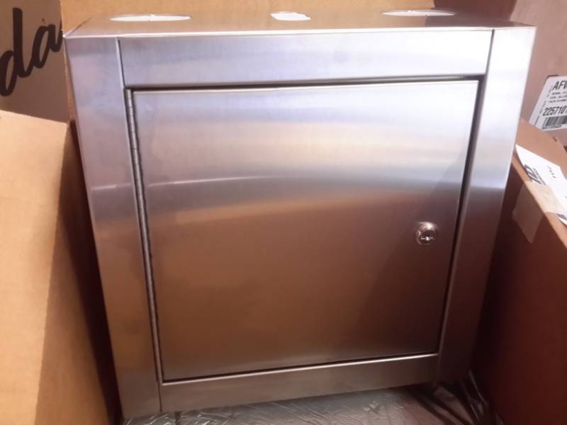 lot 102 image: Stainless Steel  Wall box