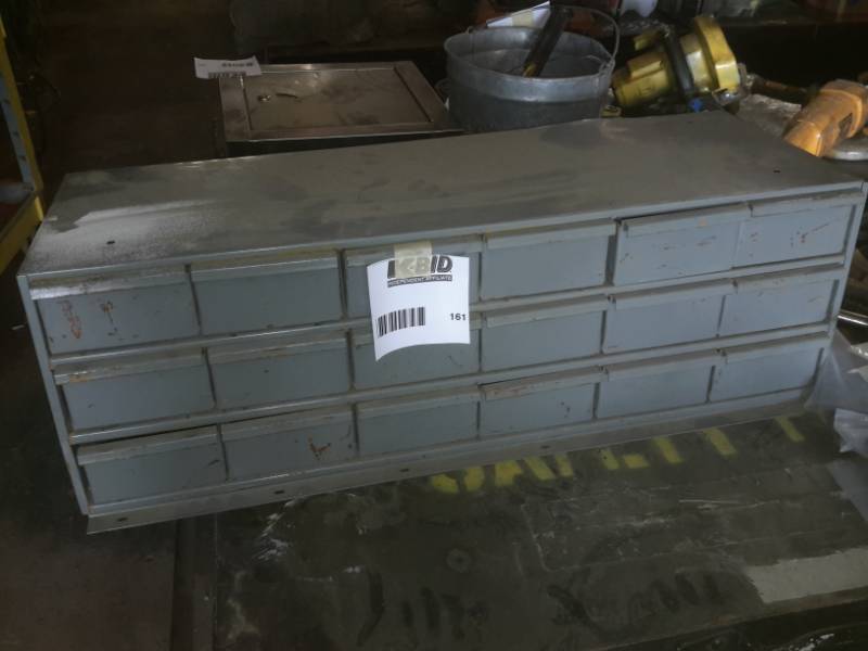 lot 161 image: 18 drawer metal cabinet