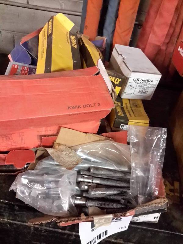 lot 183 image: Lot of Misc. Bolts and hardware as pictured