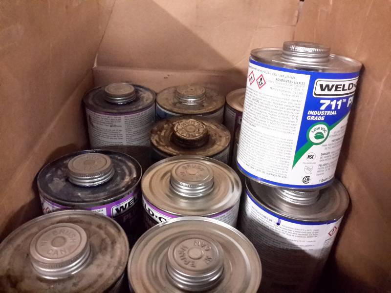 lot 198 image: Partial Case of Plumbing Primer and No Hub Sealant