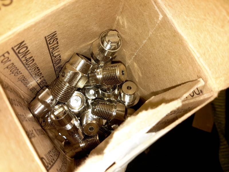 lot 188 image: 3 Boxes of stainless fittings.. See tag for details