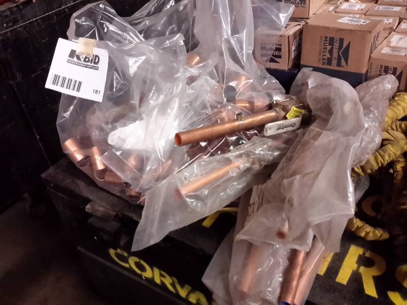 lot 181 image: lot of copper fittings