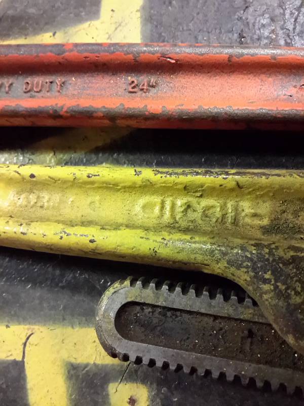 lot 177 image: 2, 24in pipe wrenches
