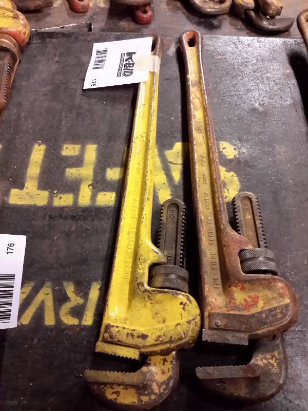 lot 175 image: 2, 24in pipe wrenches