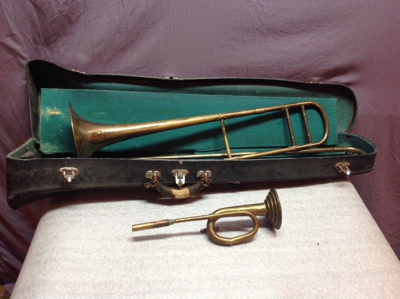 lot 12 image: Vintage Soloiste Trombone & Brass Horn