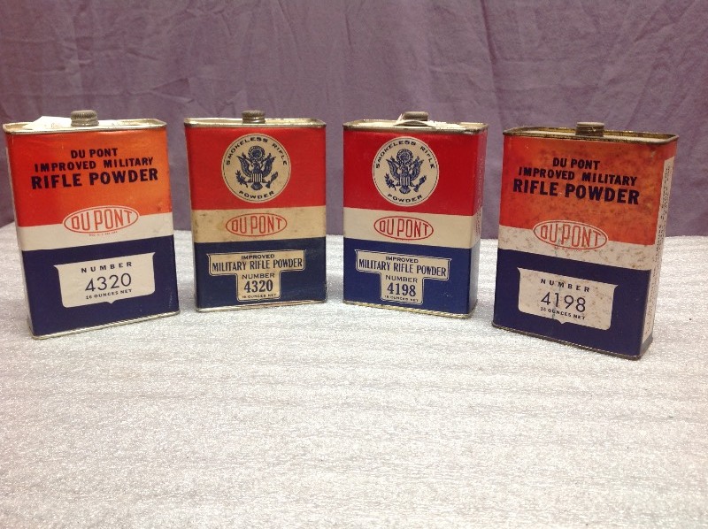 lot 50 image: Vintage Du Pont Rifle Powder Cans
