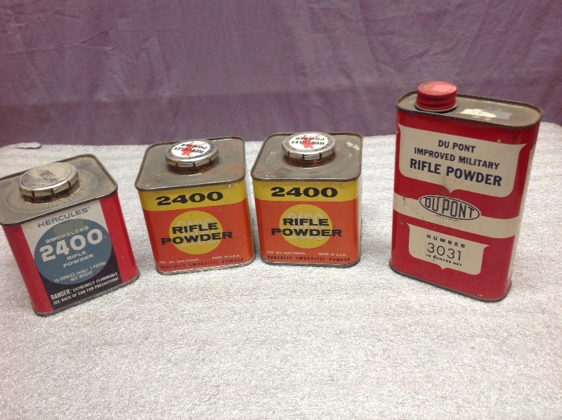 lot 55 image: Vintage Rifle Powder Cans