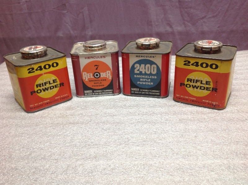 lot 52 image: Vintage Rifle Powder Cans