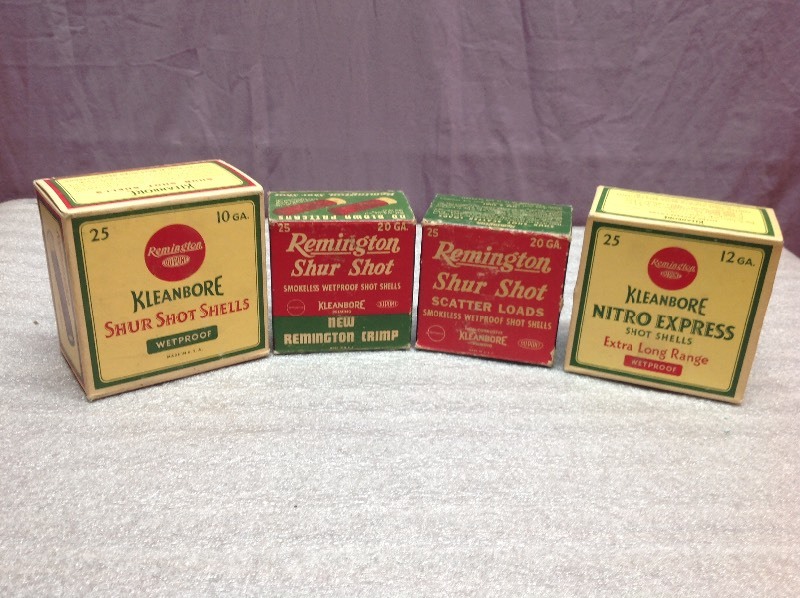 lot 63 image: Vintage Remington Shot Shells Boxes