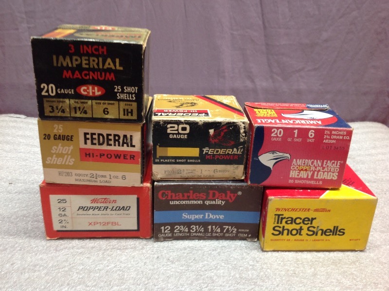 lot 66 image: Vintage Shot Shells Boxes