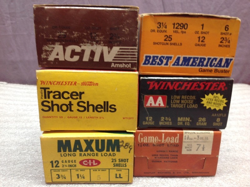 lot 67 image: Vintage Shot Shells Boxes