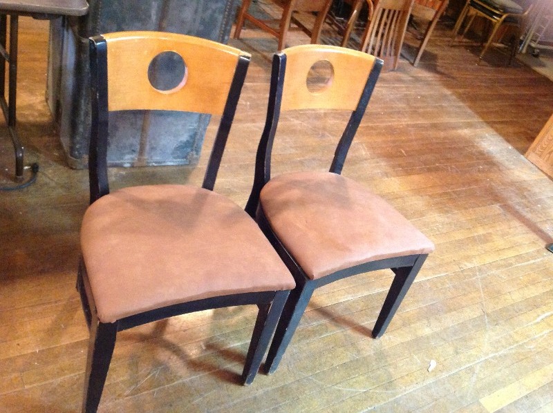 lot 81 image: 2 Padded Wood Chairs