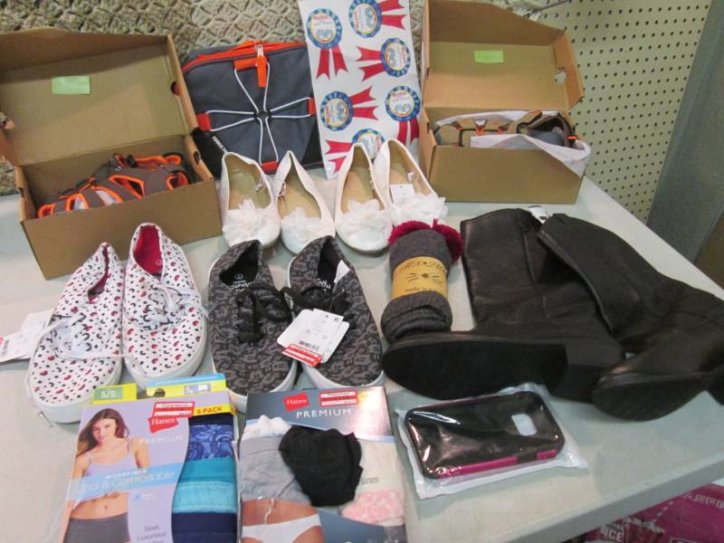 lot 47 image: Lot of Assorted Shoes Underwear Etc...