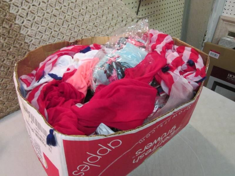 lot 50 image: Box Full of Clothing and Other Misc...
