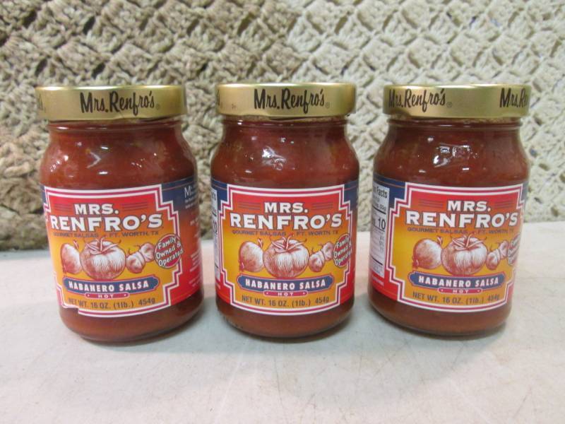 lot 56 image: 3 Jars of Mrs. Renfros Habanero Sa...