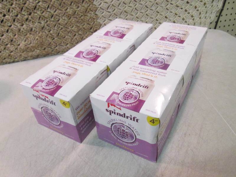 lot 102 image: 6 4-Packs of Spindrift Blackberry S...