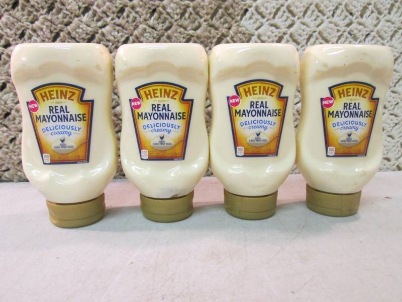 lot 104 image: 4 Bottles of Heinz Real Mayonnaise ...